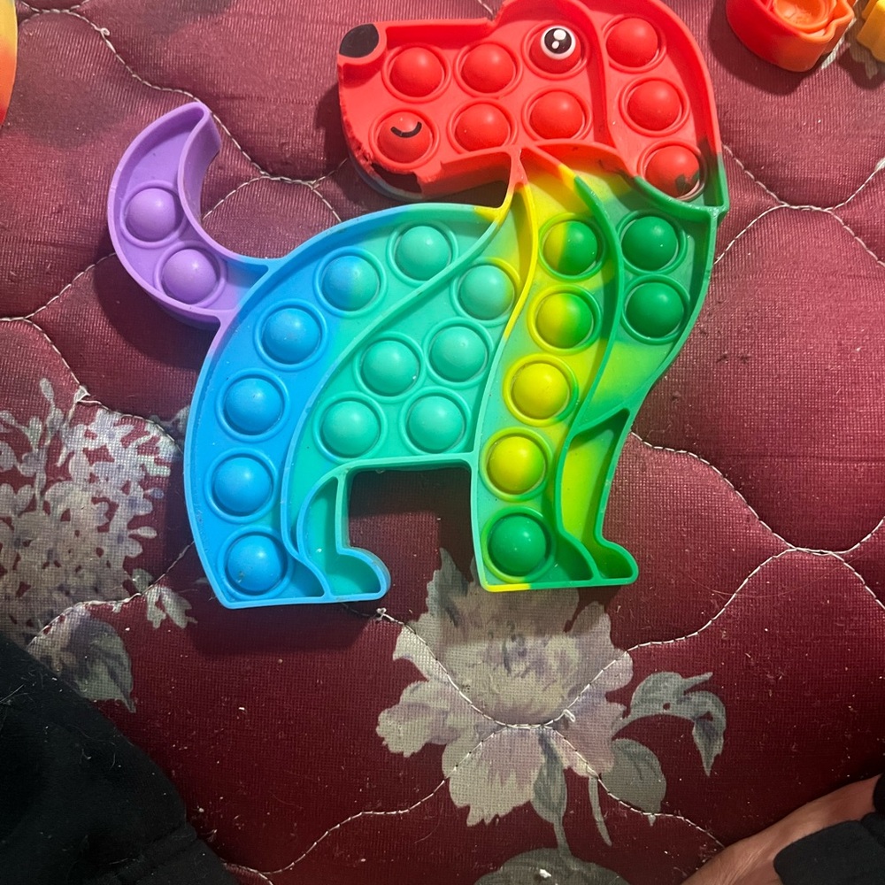 Colorful Dog-Shaped Pop Toy